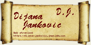 Dijana Janković vizit kartica